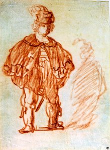 Stehender Schauspieler, 1630er Jahre von Rembrandt van Rijn