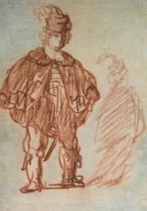 Stehender Schauspieler von Rembrandt van Rijn