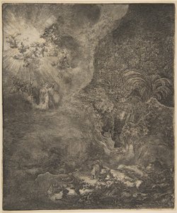 Der Engel erscheint den Hirten von Rembrandt van Rijn