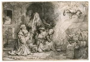 Der Engel verlässt die Familie des Tobias, 1641 von Rembrandt van Rijn