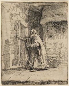 Die Blindheit des Tobit: Die größere Platte von Rembrandt van Rijn