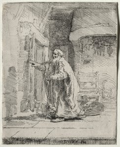 Die Blindheit des Tobit: Die größere Platte, 1651 von Rembrandt van Rijn