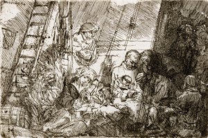 Die Beschneidung im Stall, 1654 von Rembrandt van Rijn