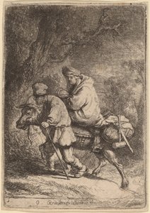 Die Flucht nach Ägypten: Klein von Rembrandt van Rijn