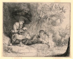 Der Flötenspieler von Rembrandt van Rijn