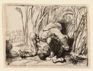 Der Mönch im Kornfeld von Rembrandt van Rijn