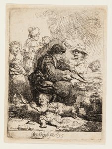 Die Pfannkuchenfrau von Rembrandt van Rijn