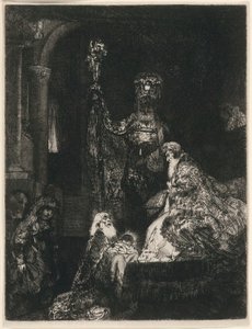 Die Darstellung im Tempel in der dunklen Manier von Rembrandt van Rijn