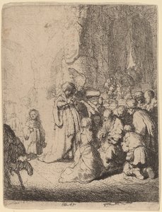 Die Darstellung im Tempel mit dem Engel: Kleine Platte