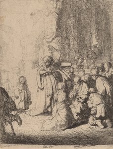 Die Darstellung im Tempel mit dem Engel: Kleine Platte