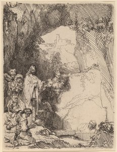 Die Auferweckung des Lazarus: Kleine Platte von Rembrandt van Rijn