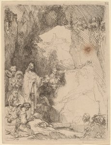 Die Auferweckung des Lazarus: Kleine Platte von Rembrandt van Rijn