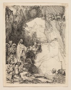 Die Auferweckung des Lazarus: Kleine Platte von Rembrandt van Rijn