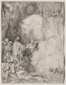 Die Auferweckung des Lazarus: Kleine Platte von Rembrandt van Rijn