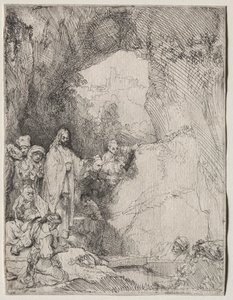 Die Auferweckung des Lazarus: Kleine Platte, 1642 von Rembrandt van Rijn