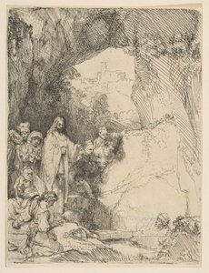 Die Auferweckung des Lazarus, kleine Platte, 1642 von Rembrandt van Rijn