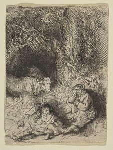 Der schlafende Hirte, ca. 1644 von Rembrandt van Rijn