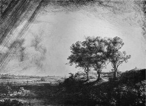Die drei Bäume, 1643 von Rembrandt van Rijn