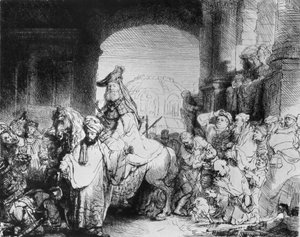 Der Triumph von Mordechai, ca. 1640 von Rembrandt van Rijn