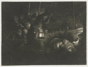 Die Anbetung der Hirten: ein Nachtstück von Rembrandt van Rijn