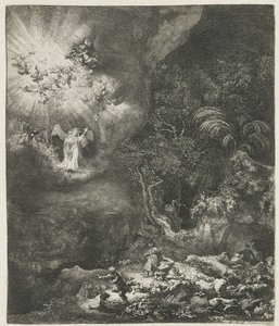Der Engel erscheint den Hirten von Rembrandt van Rijn