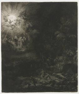 Der Engel erscheint den Hirten von Rembrandt van Rijn