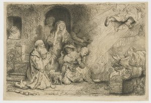 Der Engel verlässt die Familie des Tobias von Rembrandt van Rijn