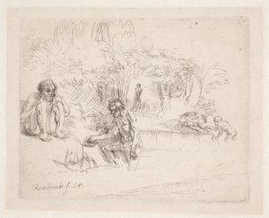 Die Badenden von Rembrandt van Rijn