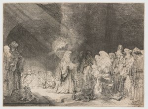 Die Darstellung im Tempel: Querformat von Rembrandt van Rijn