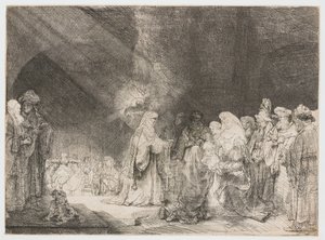 Die Darstellung im Tempel: länglicher Druck von Rembrandt van Rijn