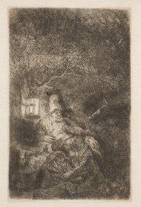 Die Rast auf der Flucht: ein Nachtstück von Rembrandt van Rijn