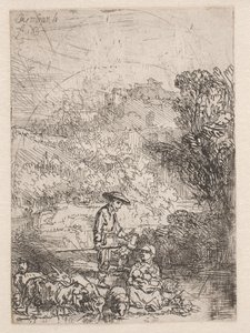 Der Hirte und seine Familie von Rembrandt van Rijn