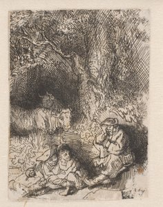Der schlafende Hirte von Rembrandt van Rijn
