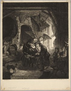 Tobias erhält sein Augenlicht zurück von Rembrandt van Rijn