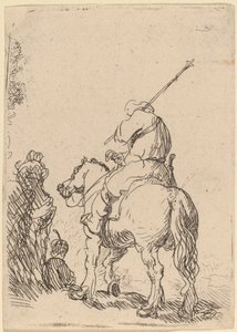 Soldat mit Turban zu Pferd