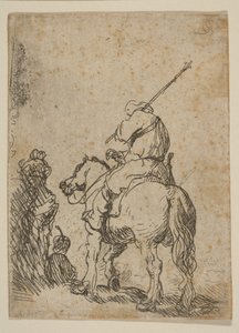 Turbanierter Soldat zu Pferd von Rembrandt van Rijn