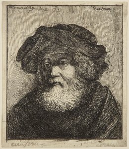 Alter Mann mit Mütze von Rembrandt van Rijn