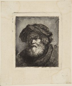 Alter Mann mit Mütze von Rembrandt van Rijn