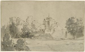 Ansicht der Mariakerk in Utrecht von Süden, ca. 1652