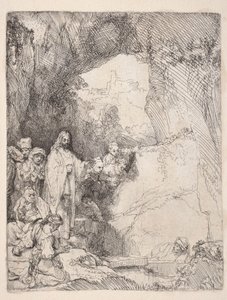 Wskrzeszenie Łazarza (Mała płyta) von Rembrandt van Rijn