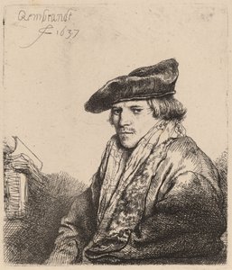 Junger Mann mit Samtkappe (Ferdinand Bol?) von Rembrandt van Rijn