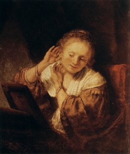 Junge Frau mit Ohrringen, 1657 von Rembrandt van Rijn