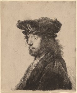 Der vierte orientalische Kopf von Rembrandt van Rijn and Studio of Rembrandt
