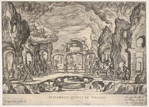 Fünftes Zwischenspiel: Vulkan, aus der Serie Sieben Zwischenspiele..., 1608 von Remigio Cantagallina