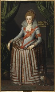 Porträt von Prinzessin Anne Catherine von Brandenburg (1575-1612), Königin von Dänemark und Norwegen von Remmert (c.1575 1649) Petersen