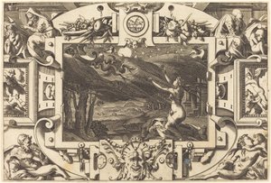 Die Beschwörung der Medea von René Boyvin after Leonard Thiry