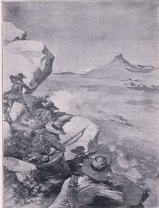 Buren schießen auf den Zug von General French von René Bull
