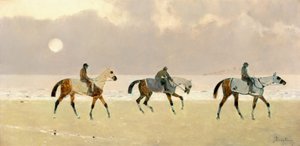 Reiter am Strand von Dieppe von René Pierre Charles Princeteau