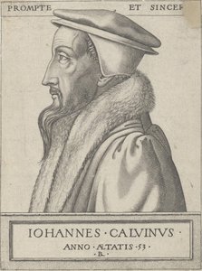 Jean Calvin (1509 - 1564), Theologe und Hauptkraft der protestantischen Reformation, im Alter von 53 Jahren