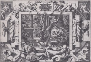 Pelias, von seinen Töchtern getötet von Rene Boyvin